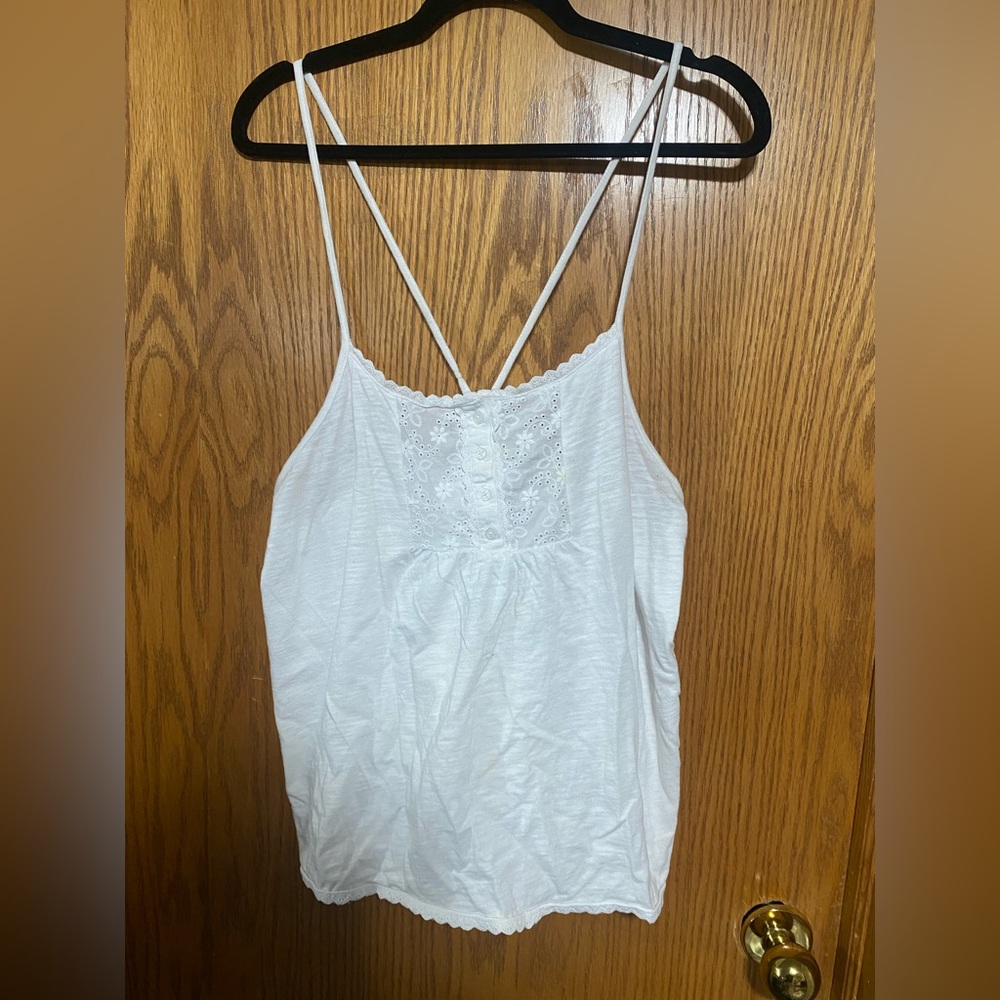 Lace camisole that cross in back